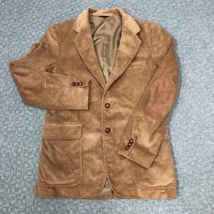 Woodmere Sport Coat Mens Medium Brown Corduroy Elbow Patch Classic Blazer Preppy